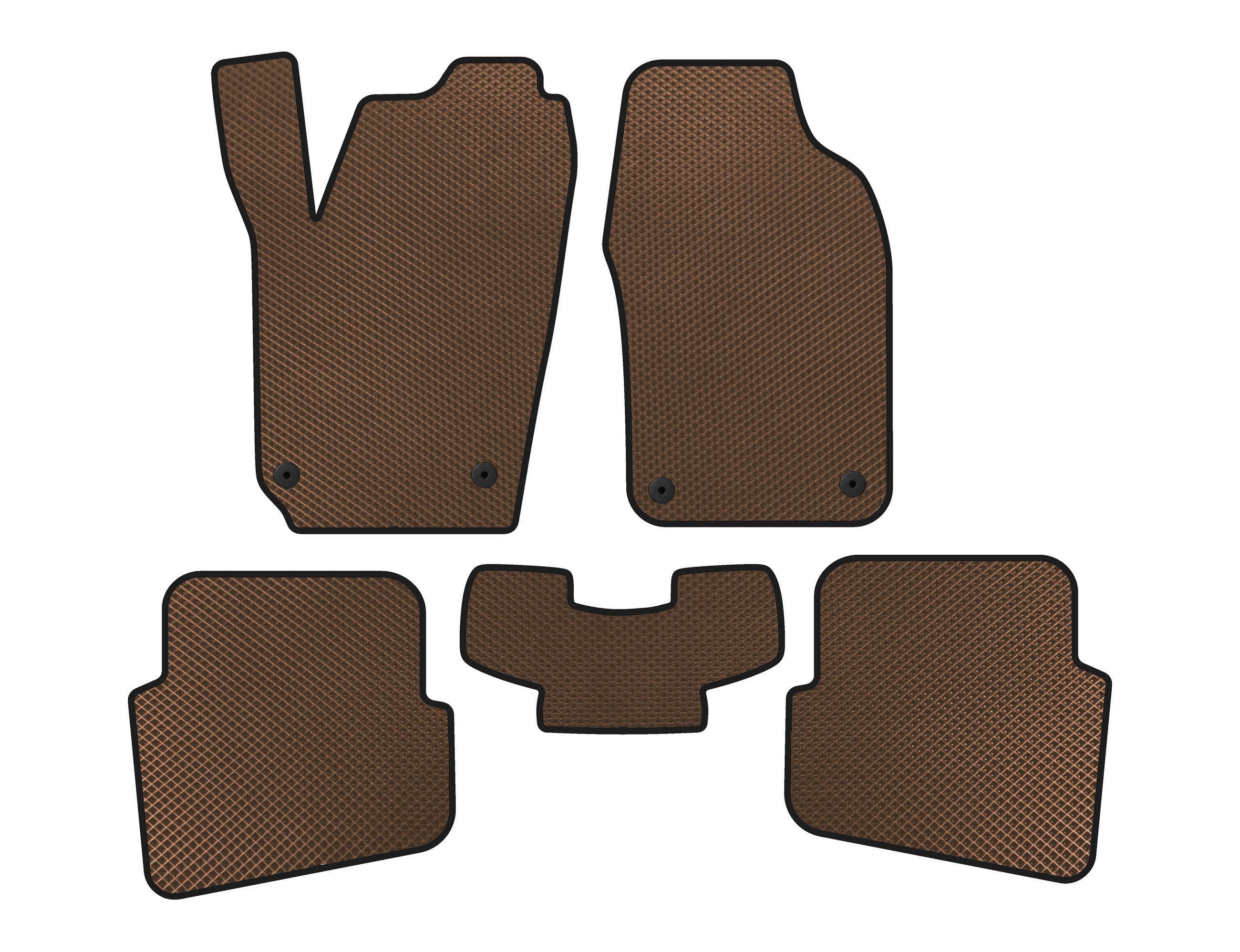 Коврики Digital Designs для Volkswagen Polo 2001-2009 гг. этилвинилацетат Коричневый (142056)