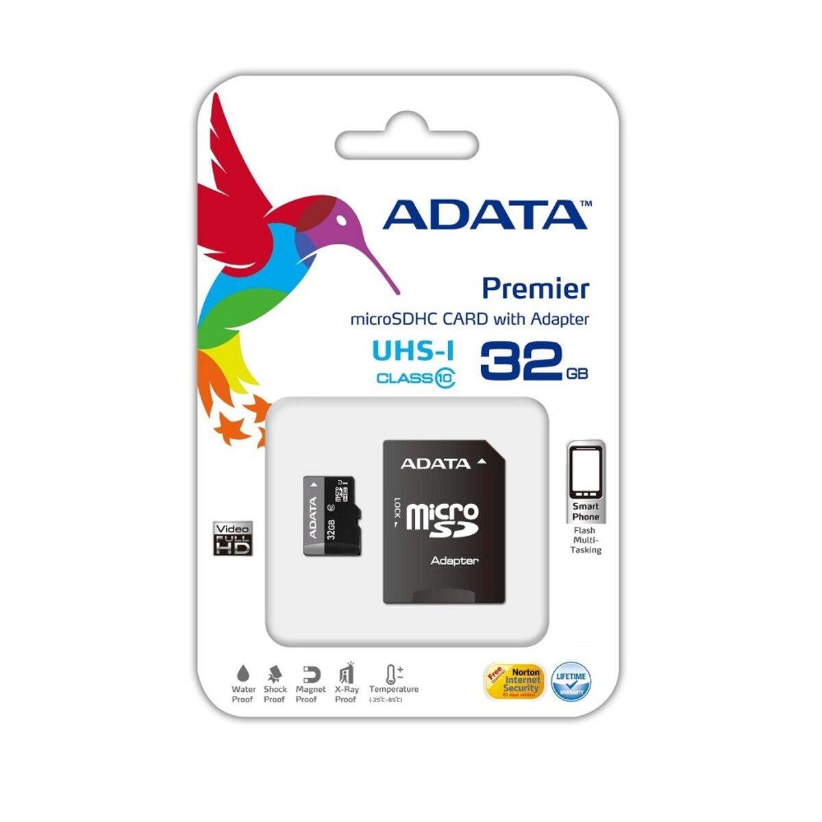 Картка пам'яті A-DATA Premier Class 10 R-85Mb/s adapter SD 32Gb