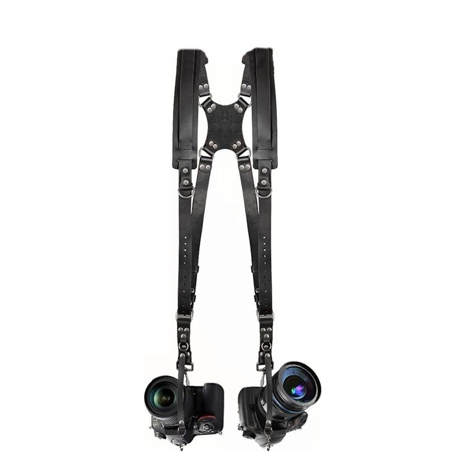 Ремінці розвантажувальні для фотографа на 2 камери портупея натуральна шкіра Чорний (LCS2B) - фото 5 Ремінці розвантажувальні для фотографа на 2 камери портупея натуральна шкіра Чорний (LCS2B) - фото 5