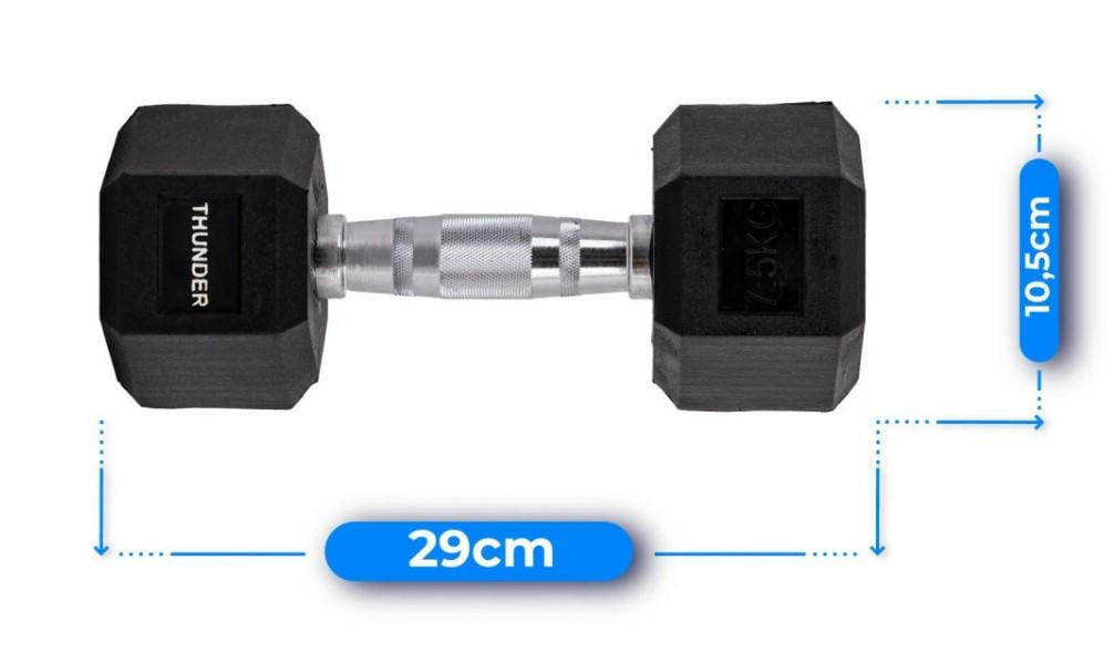 Гантель шестигранный Thunder 7,5 кг (HEXAGONAL-DUMBBELLS-7,5KG) - фото 4 Гантель шестигранный Thunder 7,5 кг (HEXAGONAL-DUMBBELLS-7,5KG) - фото 4