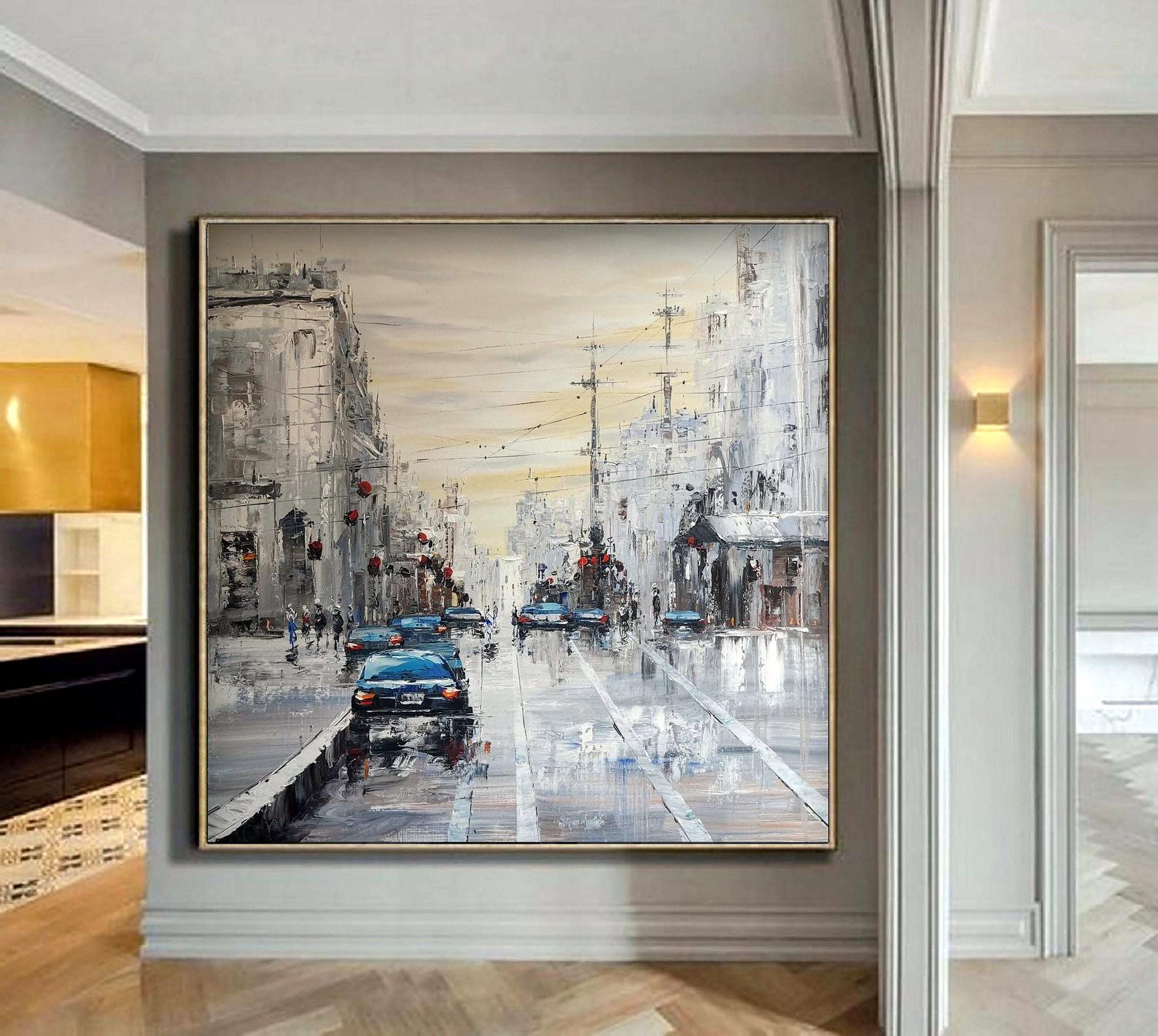 Картина на холсте ArtSale Городской пейзаж 70х70 см sity0031