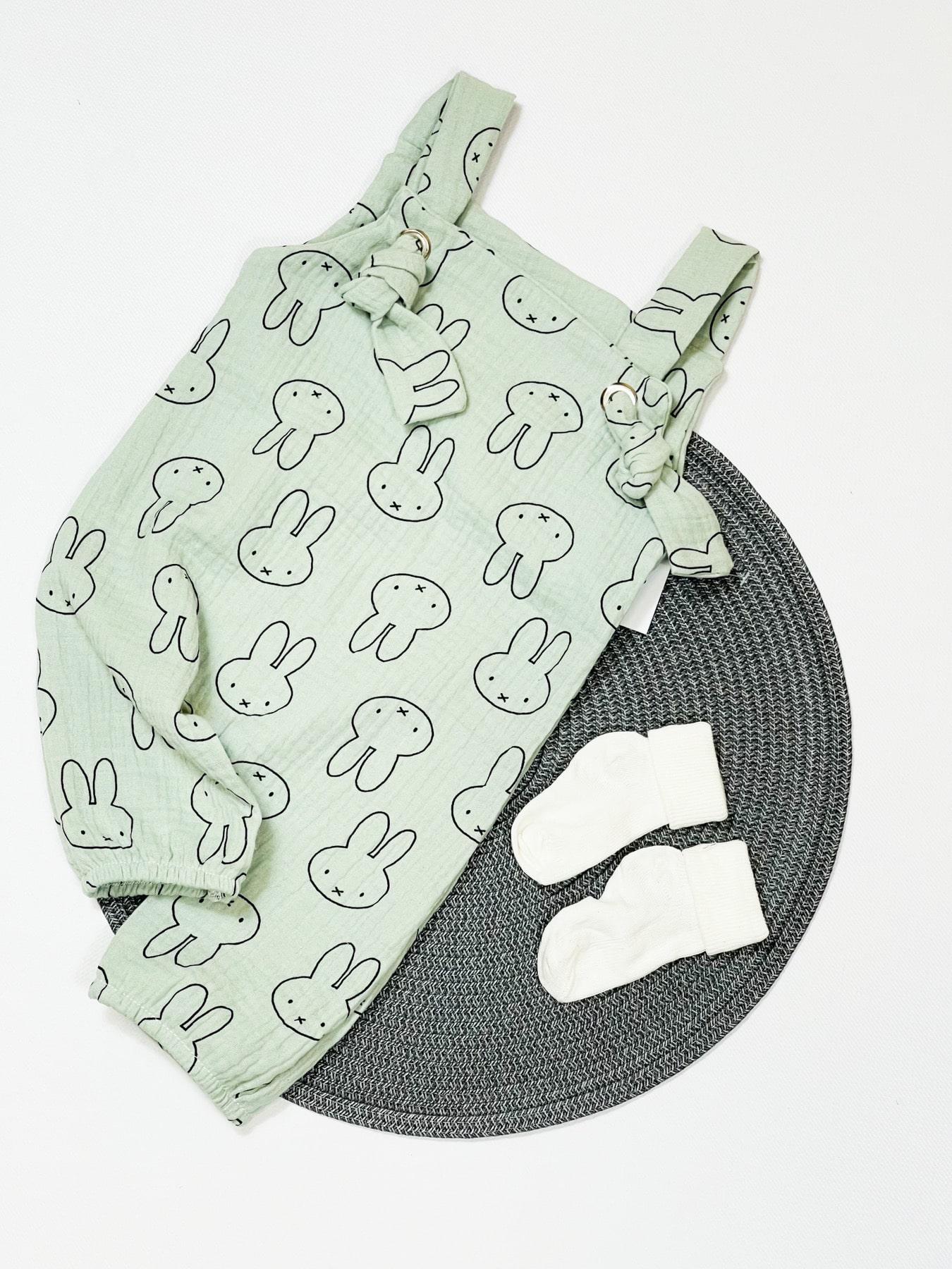 Песочник муслиновый Зайчики 74 см Зеленый (1438304)