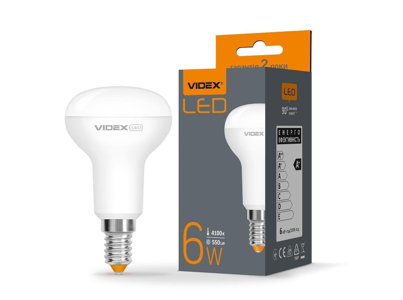 Світлодіодна лампа Videx R50e 6W E14 4100K (27829784) Світлодіодна лампа Videx R50e 6W E14 4100K (27829784)