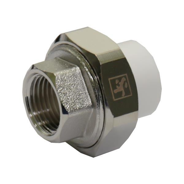 Сгон-американка PP-R SANTAN 50х1 1/2" с внутренней резьбой усиленный Белый