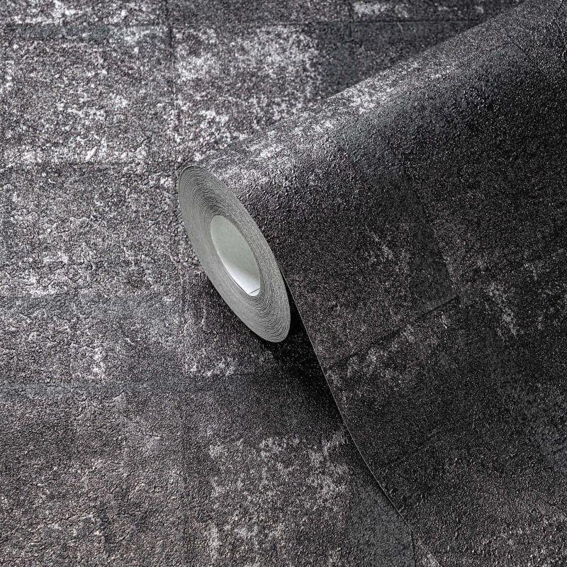 Обои флизелиновые AS Creation Metropolitan 39671-4 Противень винил горячего тиснения 0,53х10,05 м Черный