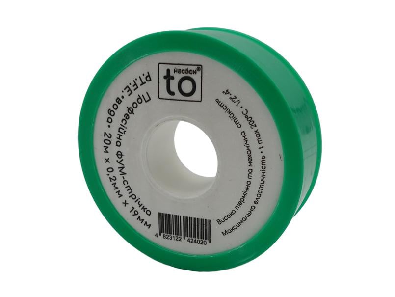 Фум стрічка toНасоси 19 мм 0,2 мм 20 м (18898638) - фото 2 Фум стрічка toНасоси 19 мм 0,2 мм 20 м (18898638) - фото 2
