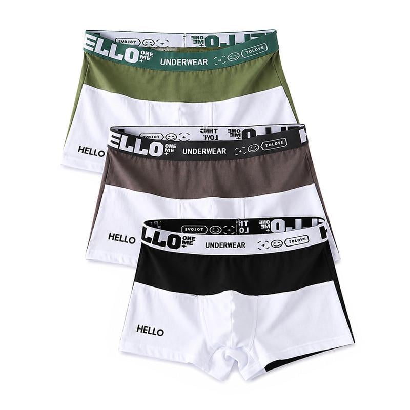 Набір трусів боксерів чоловічих Lesko PB3259 3XL 3 шт. Green/Grey/Black (35611352)