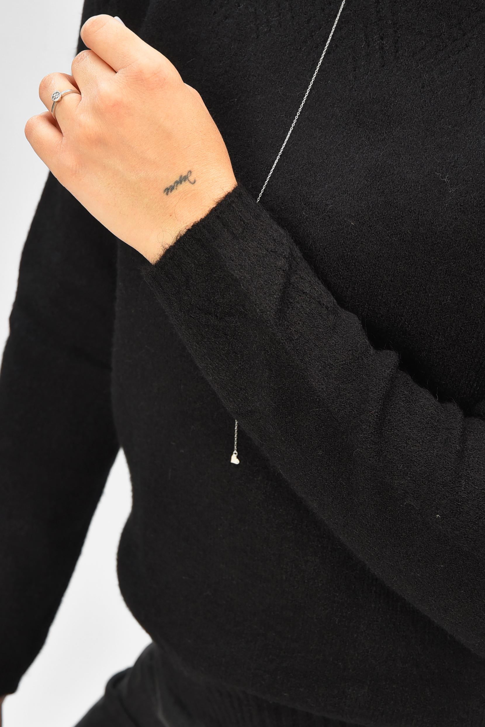 Кофта жіноча 205650 однотонна S-L Чорний (205650_!330993_42-48) - фото 4 Кофта жіноча 205650 однотонна S-L Чорний (205650_!330993_42-48) - фото 4