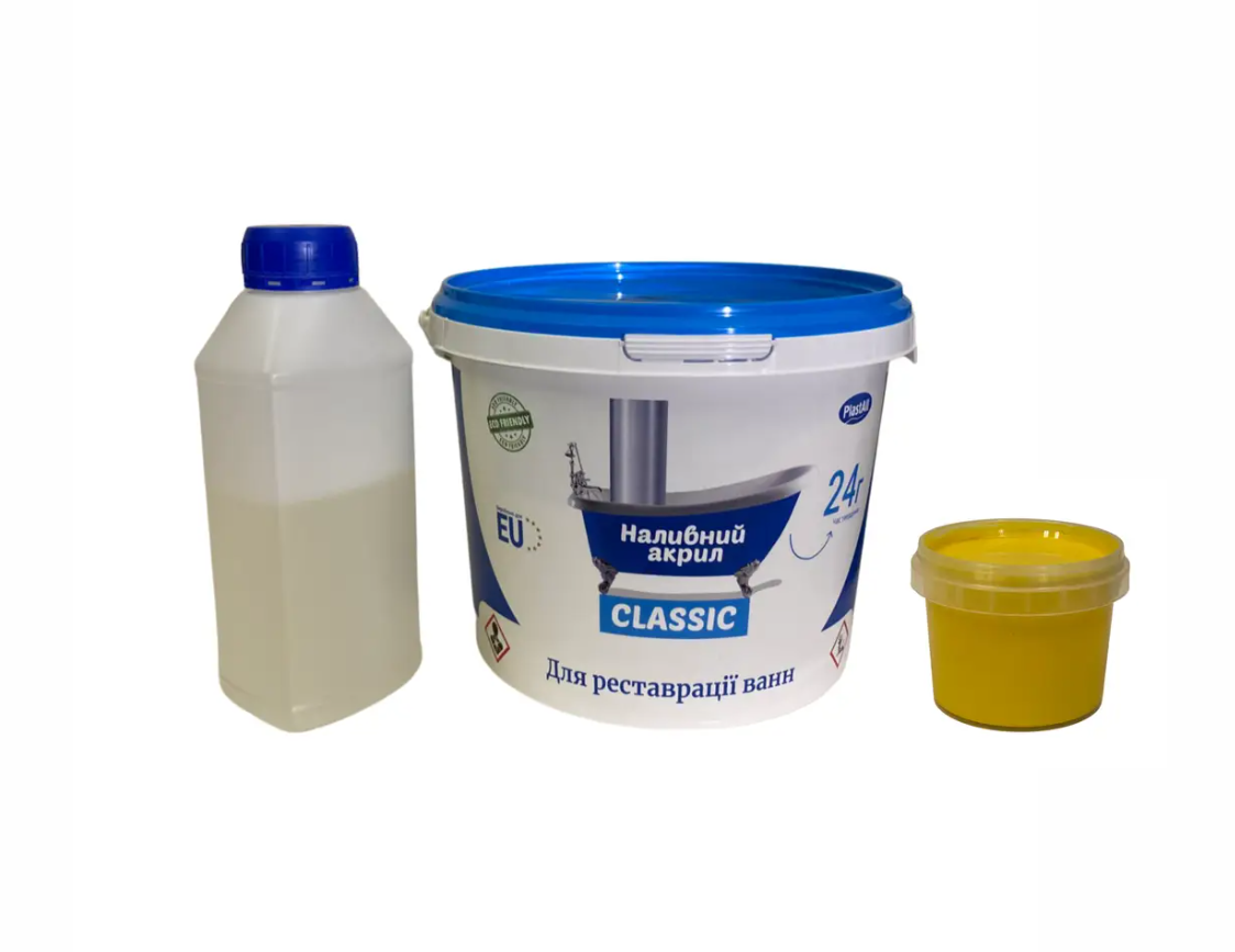 Акрил для ванн жидкий Plastall Classic 1,2 м Желтый (P25001)