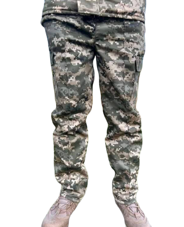 Штаны для военных/рыбаков/охотников зимние флис р. 56 Пиксель