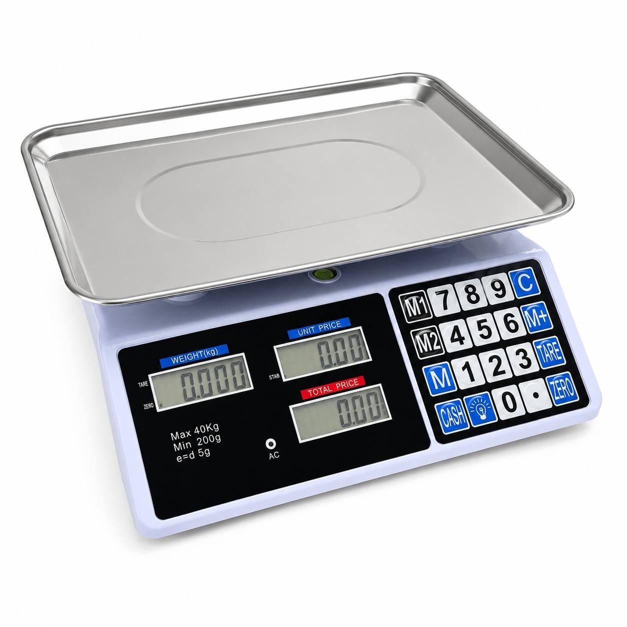 Весы Atlanf до 40 кг с платформой и аккумулятором Белый (M1126)