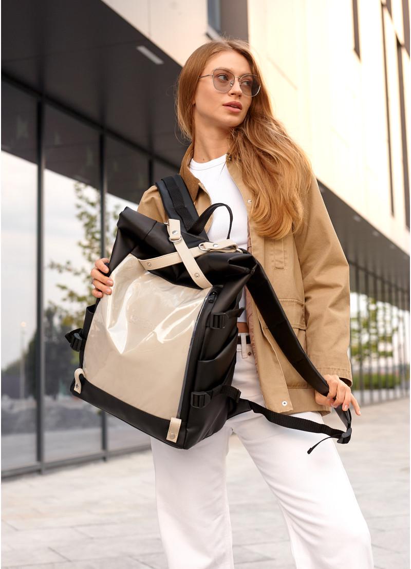 Рюкзак женский Sambag RollTop Hacking Черно-серый (24460130) - фото 7 Рюкзак женский Sambag RollTop Hacking Черно-серый (24460130) - фото 7