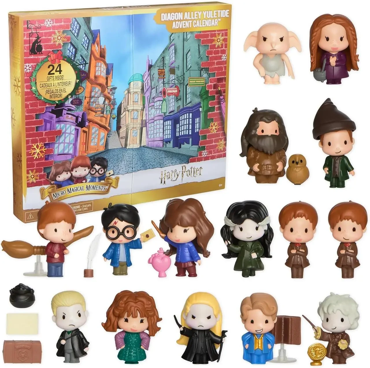 Адвент-календарь Гарри Поттер Рождественский вечер на аллее Диагон Spin Master Harry Potter Micro Magical Moments 24 сюрпризы (SKU-239)