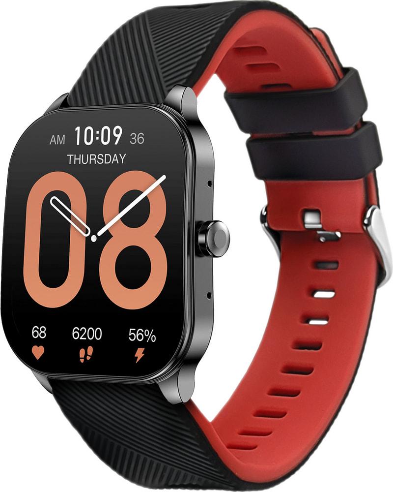 Ремешок Luminic для Amazfit Pop 3S/3R Black/Red (34454-44) Ремешок Luminic для Amazfit Pop 3S/3R Black/Red (34454-44)