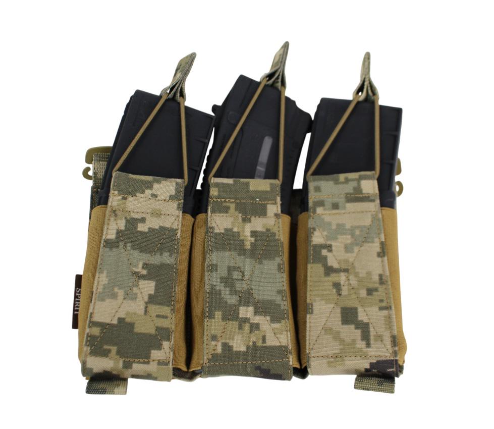 Панель під магазин WS3 Warrior Spirit із резинкою потрійна Піксель (3581422)