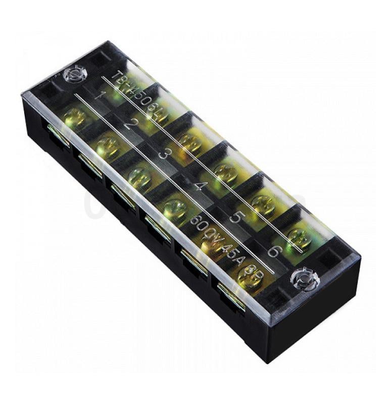 Колодка клемна в корпусі CHINT TB-4506 6P 45A 600V (558027)