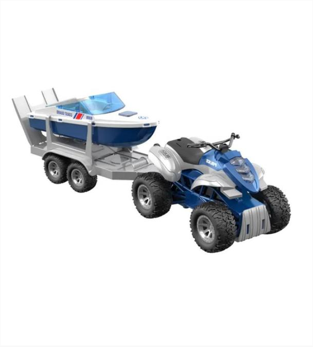 Квадроцикл та причеп з катером Wenyi WY 400 E-5 звук/підсвічування/інерція