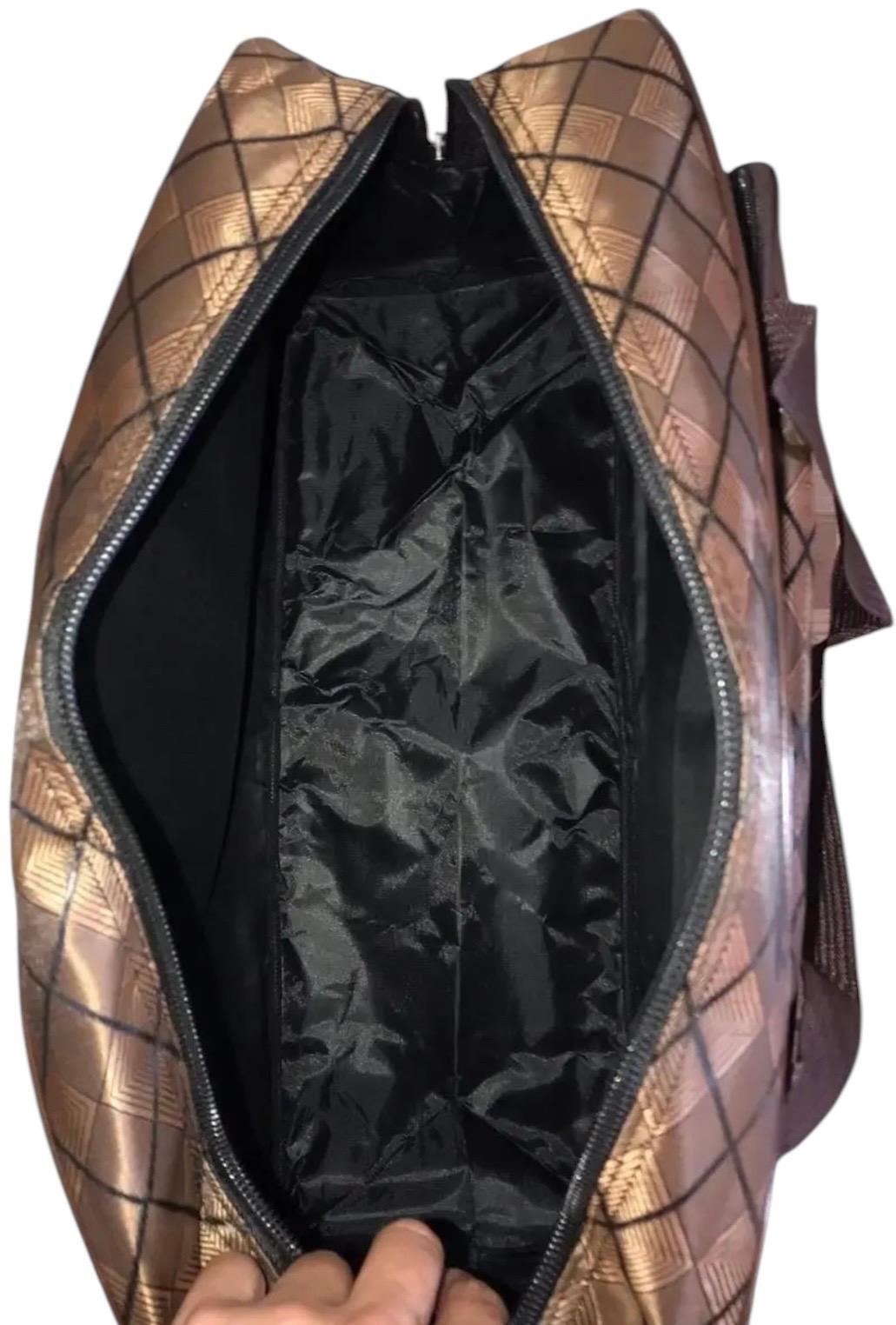 Сумка дорожная большая с длинным ремнем через плечо и боковыми карманами Коричневый (241199B) - фото 2