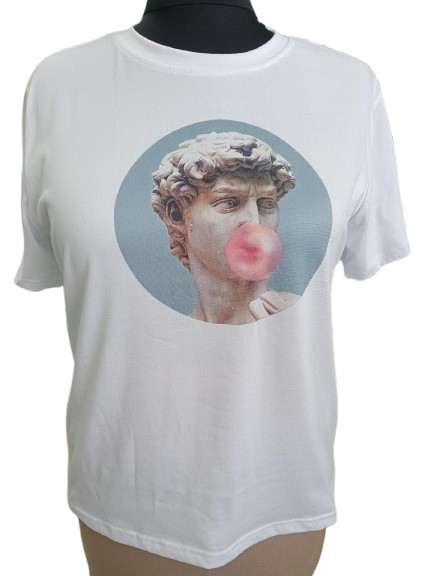 Футболка з принтом Аполлон з гумкою ХХL Білий (00194)