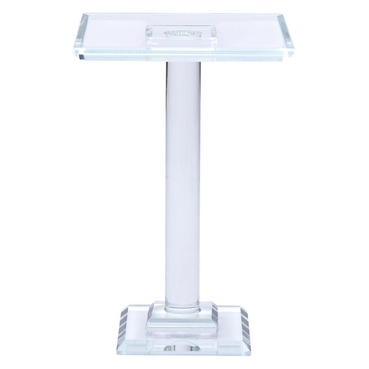 Тортовница квадратная стеклянная на ножке HP-4-71M 12х12х18 см (A-034109) - фото 2 Тортовница квадратная стеклянная на ножке HP-4-71M 12х12х18 см (A-034109) - фото 2