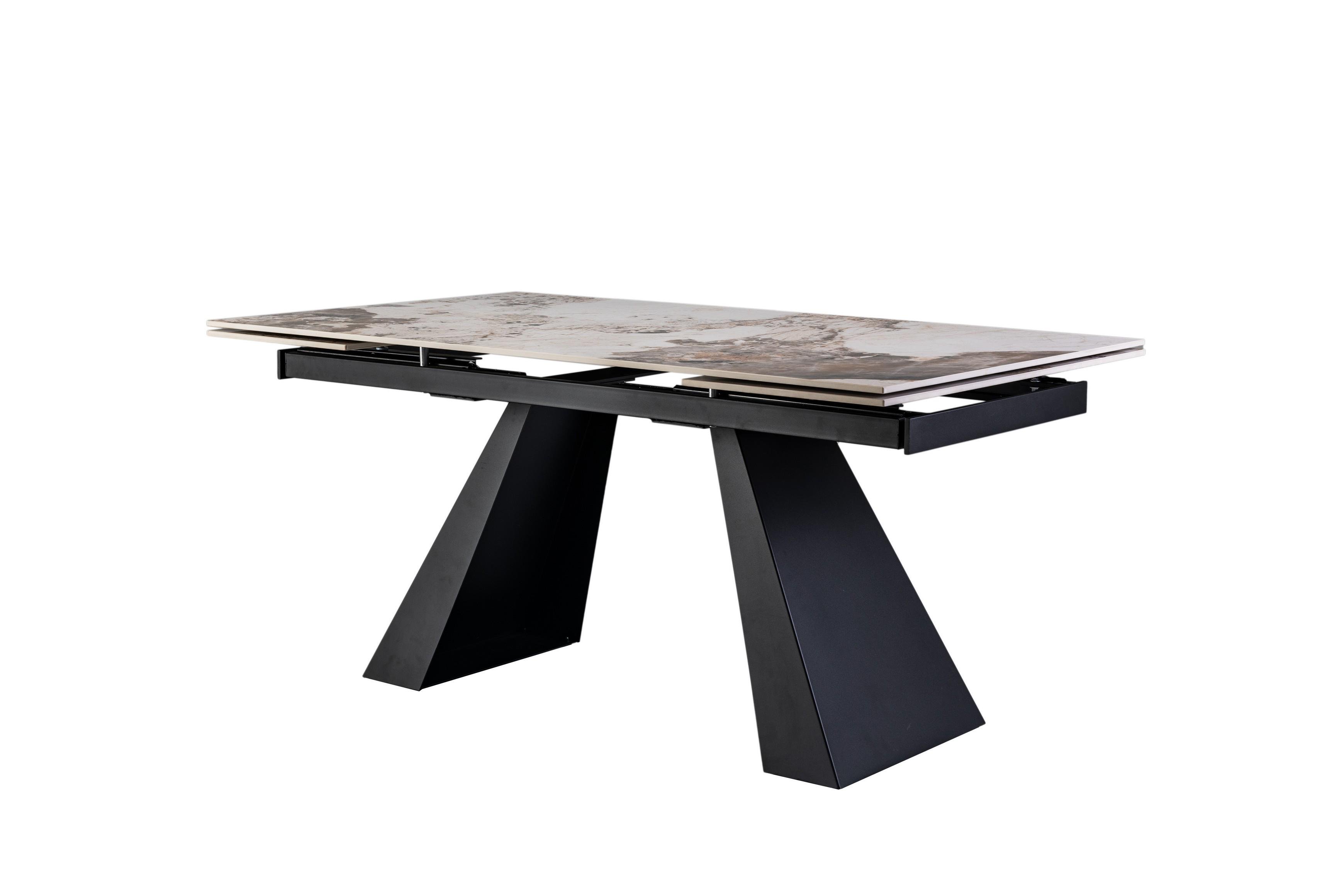 Стол обеденный раздвижной Vetro Mebel Чезаре 1600-2400x900x760 мм Патагония/Черный (TМL-1100) - фото 1 Стол обеденный раздвижной Vetro Mebel Чезаре 1600-2400x900x760 мм Патагония/Черный (TМL-1100) - фото 1