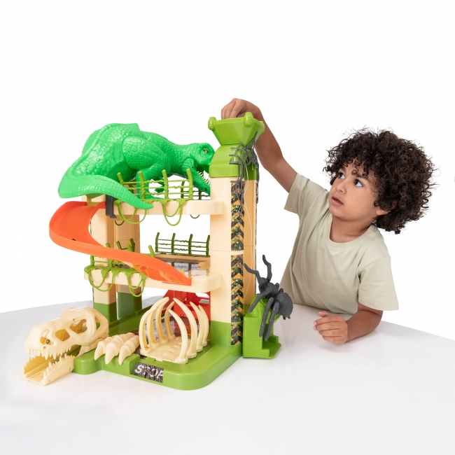 Гараж 3-х уровневый Teamsterz Beast Machines с динозавром и машинкой (1417451) - фото 4
