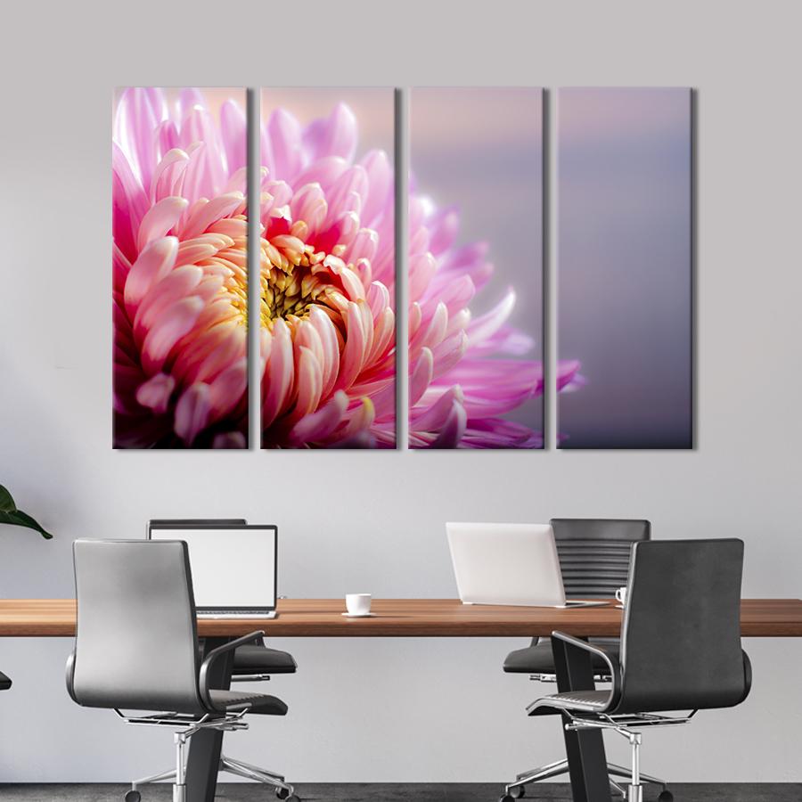 Картина на холсте Красота розовой хризантемы 149x93 см (812-41)