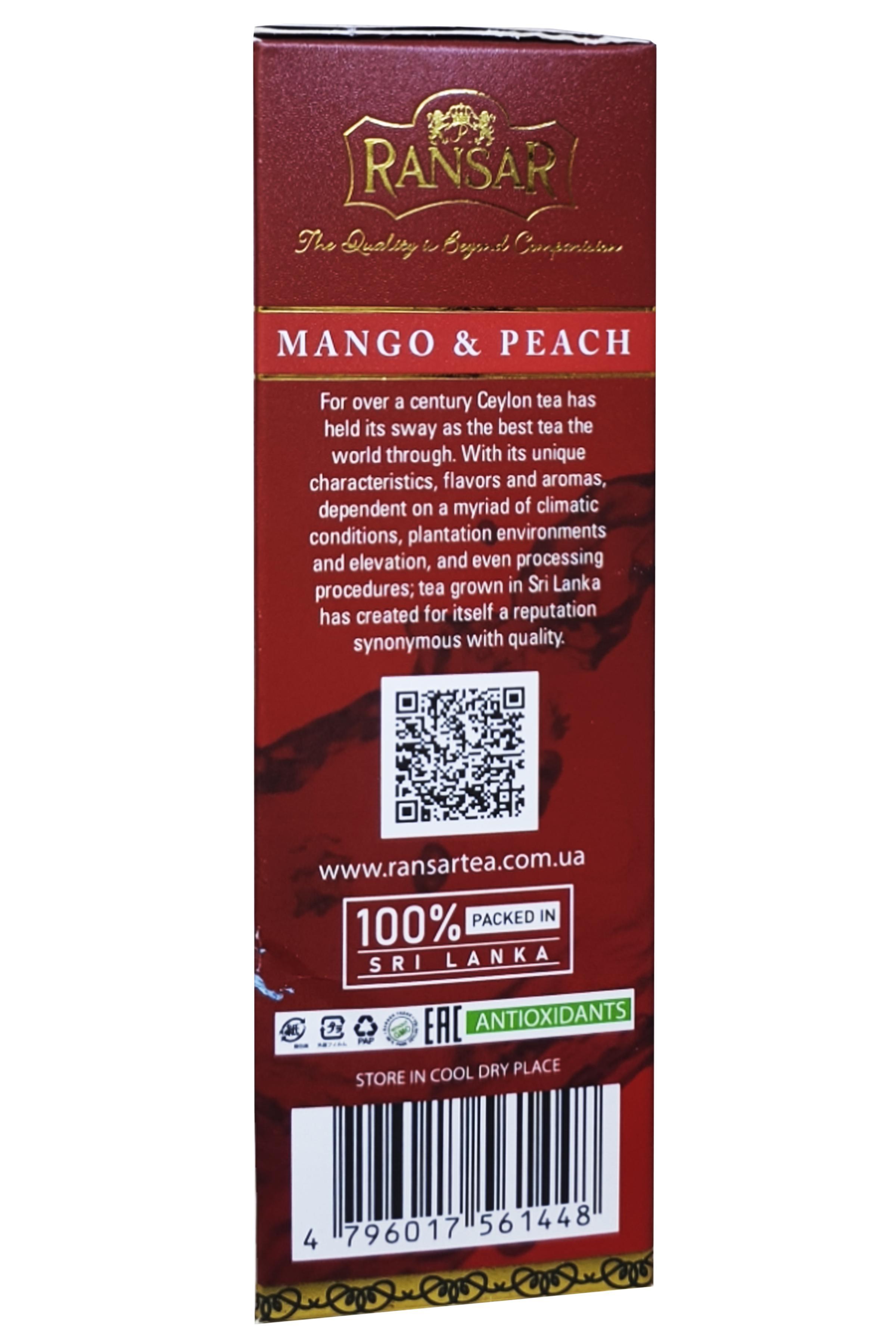 Чай Ransar чорний Mango & Peach манго і персик 100 г (56071) - фото 4