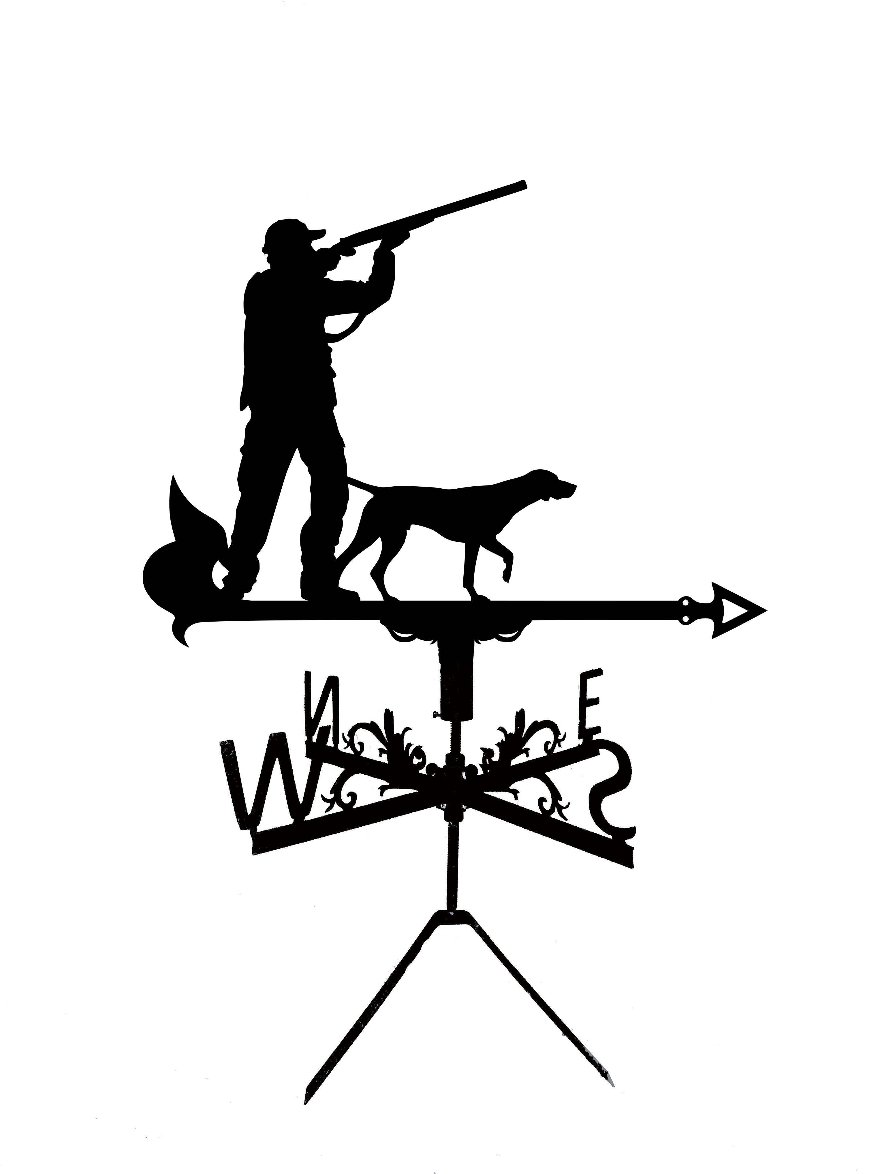 Флюгер на беседку/колодец Охотник №2 (27415128)