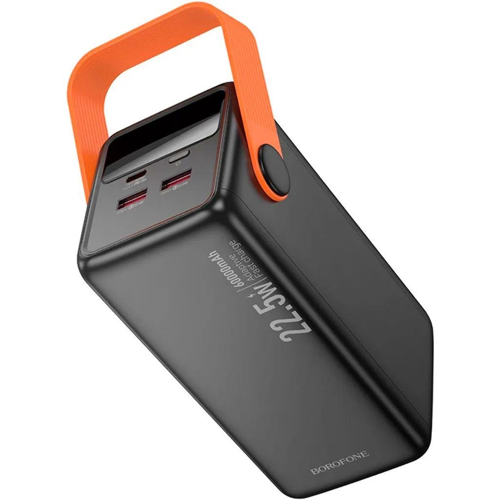 Повербанк Borofone Magnifico BJ66B 60000mAh 22.5W PD20W зі швидкою зарядкою 2USB 1Type-C Black (789275)