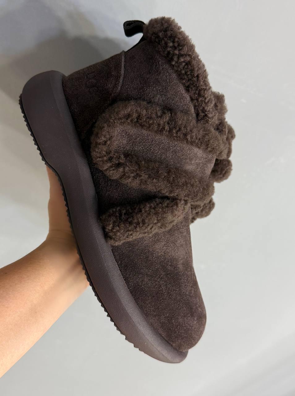 Ботинки женские Hengji 13-6 угги замшевые на меху с опушкой р. 38 Коричневый (5651) - фото 5 Ботинки женские Hengji 13-6 угги замшевые на меху с опушкой р. 38 Коричневый (5651) - фото 5