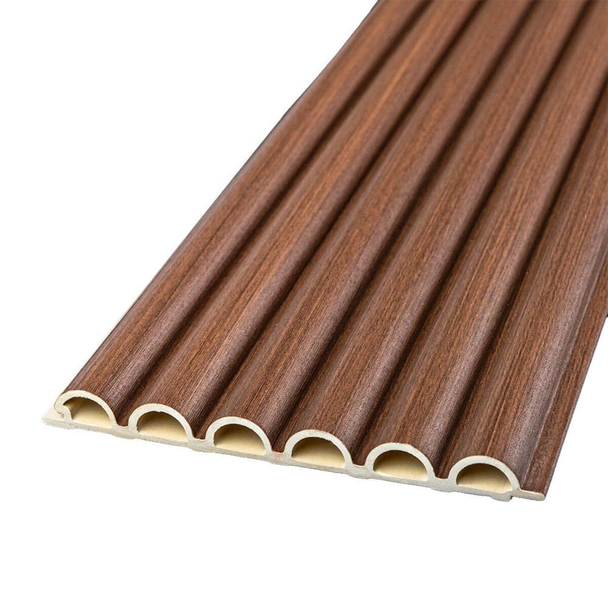 Рельс декоративный WPC круглый стеновой 3000х152х15мм Каштан (SW-00001872)