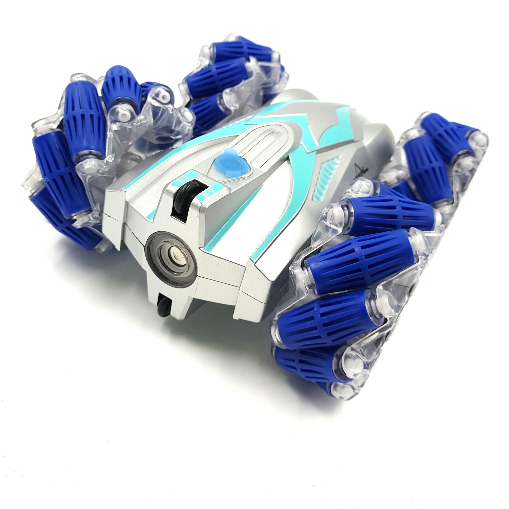 Машинка перевертыш Stunt Elf трюковая с пультом управления/парогенератором/подсветкой 3,7 V 18 см Cиний (117062s) - фото 6