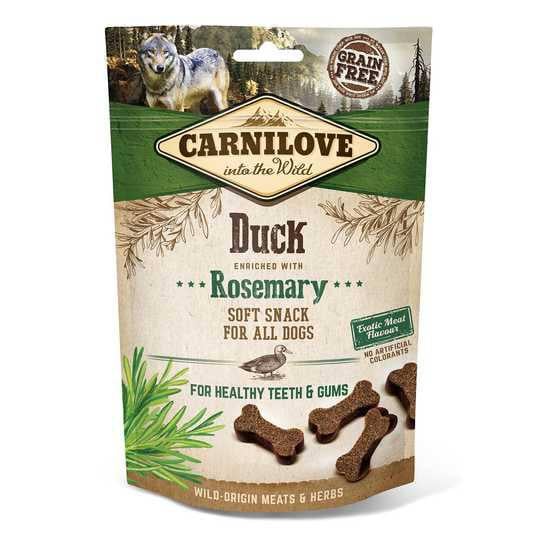 Лакомство полувлажное беззерновое Carnilove Dog Soft Snack с уткой и розмарином для собак 200 г (527311)