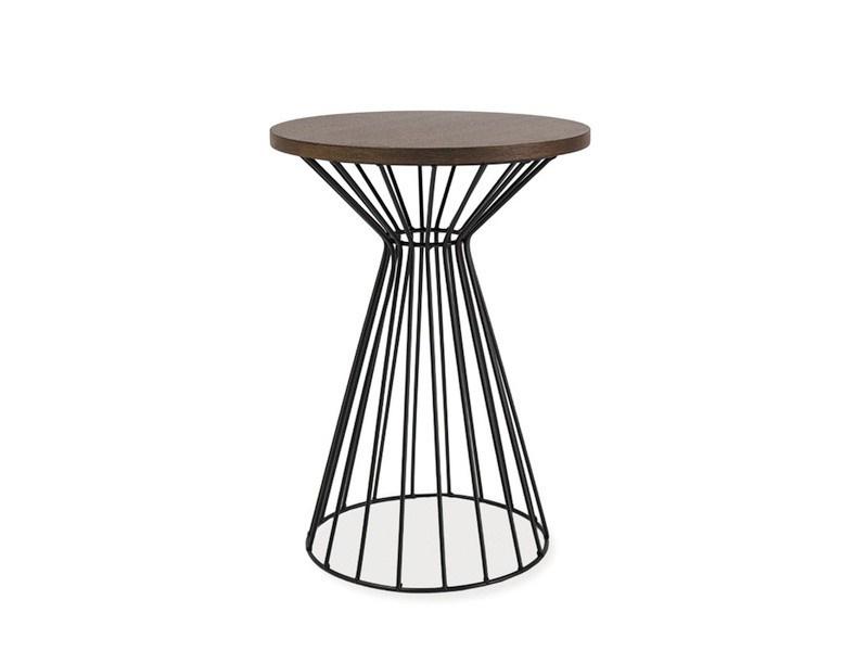 Журнальный столик Alta II Темный орех/Черный