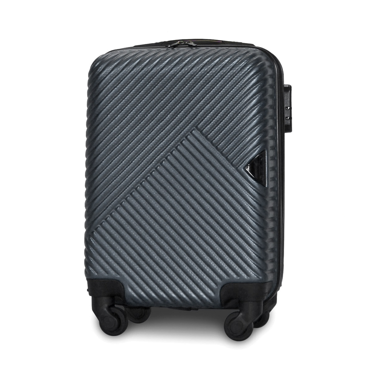 Чемодан Fly 2702 мини 49х32х19 см ручная кладь на 4 колесах Темно-серый