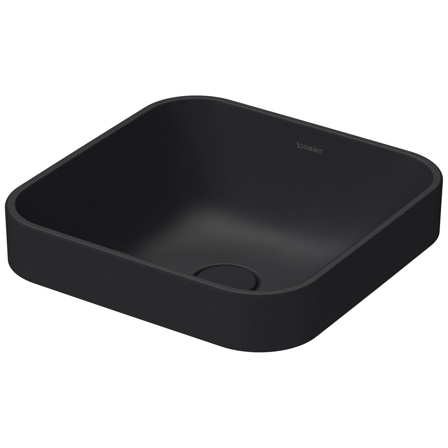 Умывальник накладной DURAVIT Happy D.2 Plus 2359401300 400x400x165 мм Черный (142455)