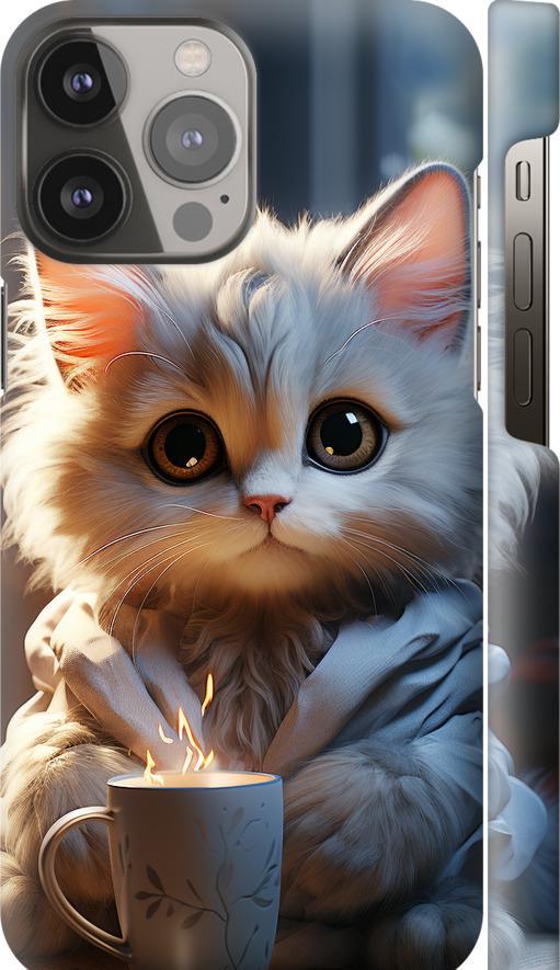 Чехол на iPhone 13 Pro Max White cat (5646m-2371-42517)