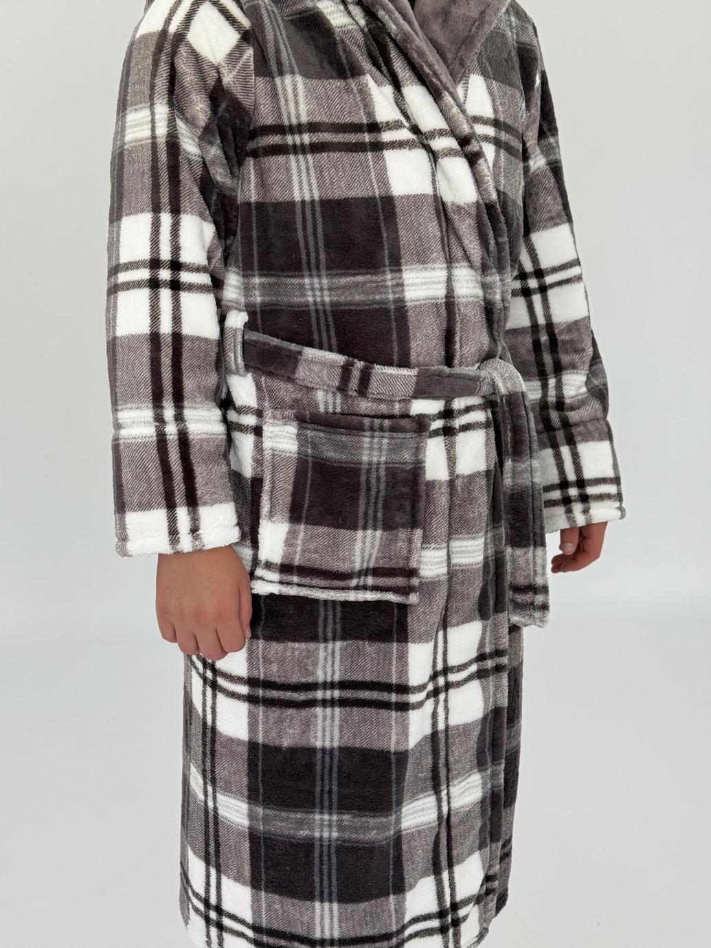 Халат чоловічий UT Store L у клітину Світло-сірий (HTM01) - фото 4 Халат чоловічий UT Store L у клітину Світло-сірий (HTM01) - фото 4