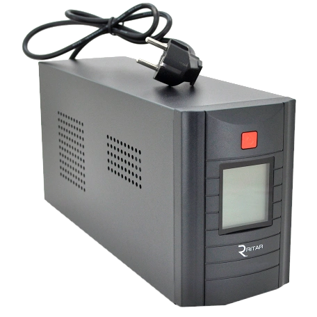 Источник бесперебойного питания Ritar RTM1000 600W Proxima-D LCD AVR 3st 3xSCHUKO socket 2x12V7Ah (99-00022681)
