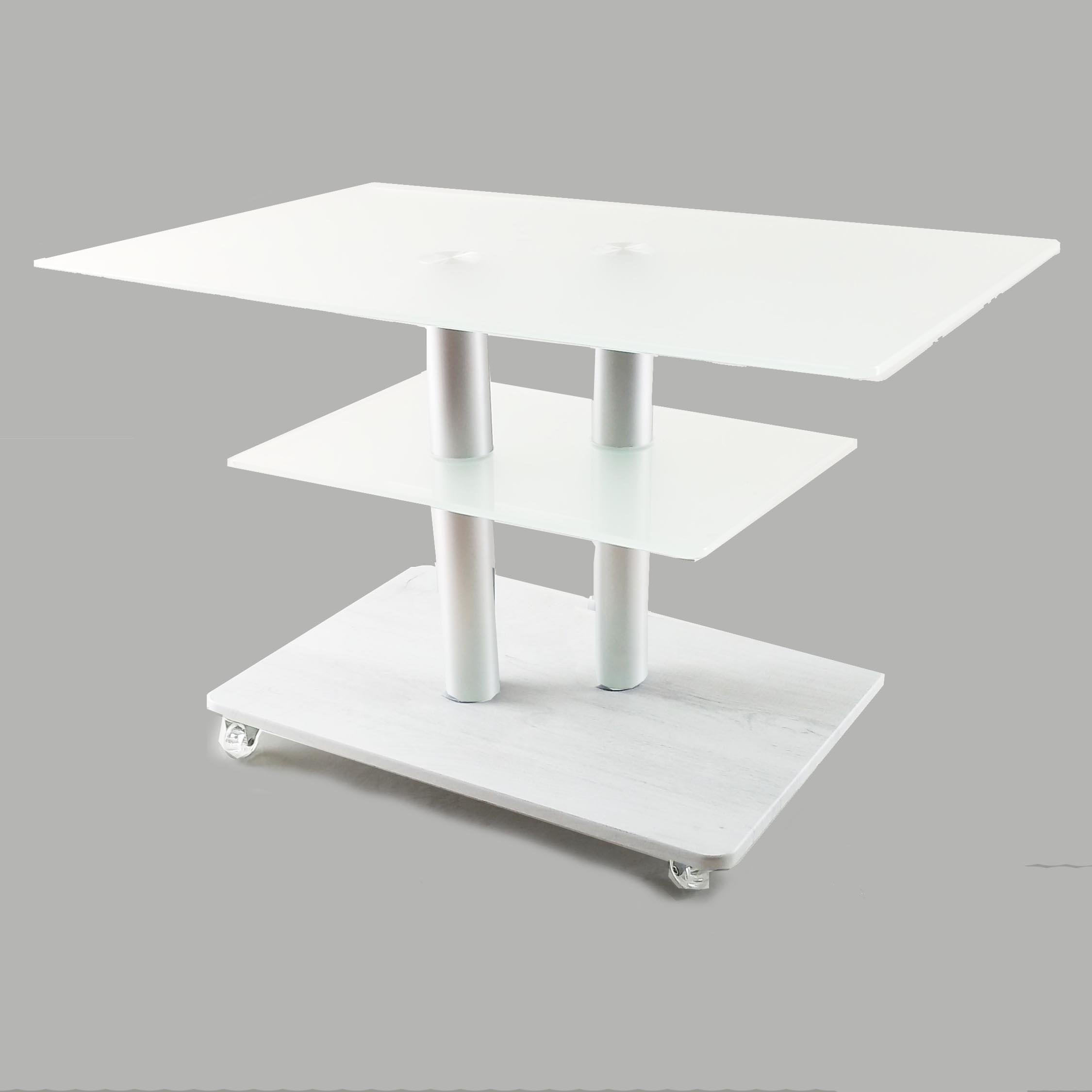 Стол журнальный стеклянный Commus Bravo Max P ss-sosnak-2alm60 Белый (444820254) - фото 2 Стол журнальный стеклянный Commus Bravo Max P ss-sosnak-2alm60 Белый (444820254) - фото 2