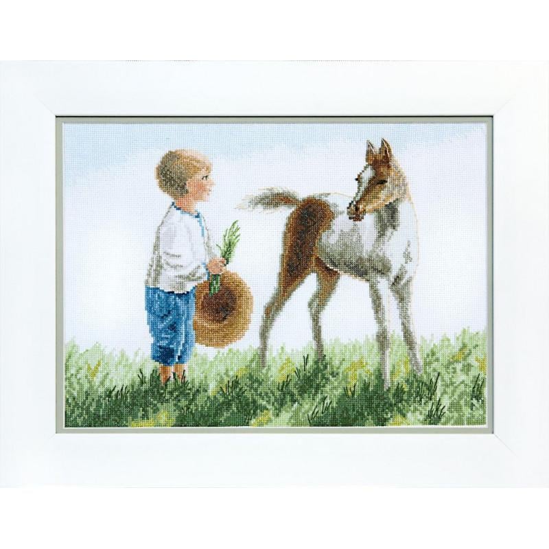 Набор для вышивания крестиком Чарівна Мить ВТ-102 Юный жокей (19551)