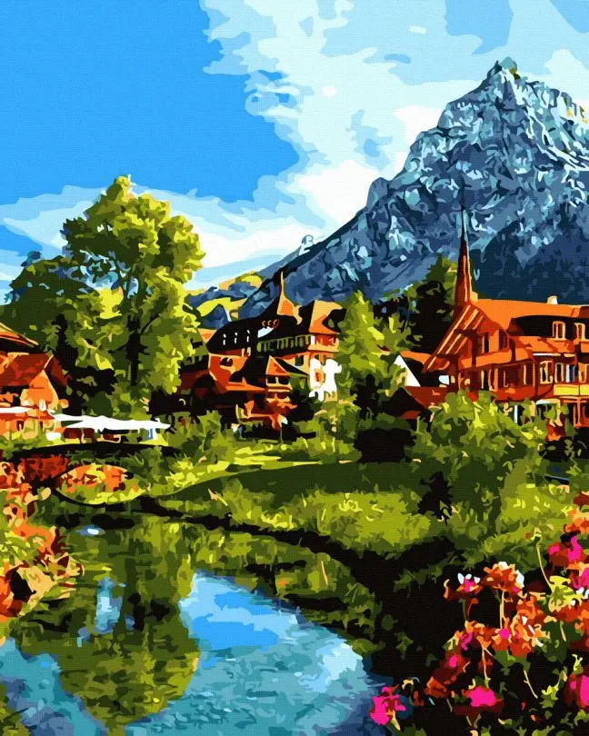 Картина по номерам Brushme Горный пейзаж 40x50 см (BK-GX45110)