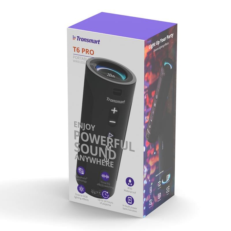 Портативная колонка Tronsmart T6 Pro AUX 45 Вт Black (13827316) - фото 10