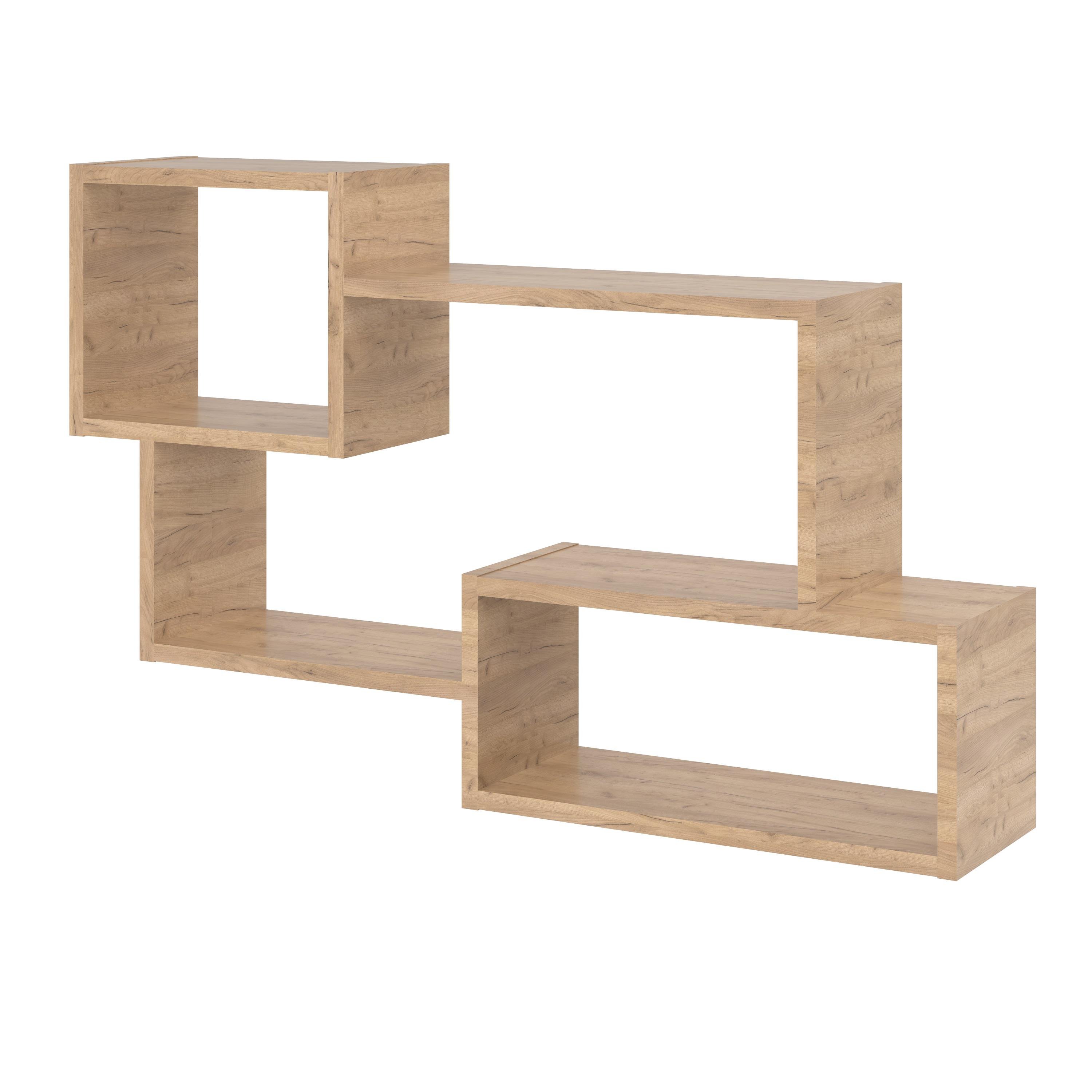 Полиця настінна MEBLIBUD TIFFANY відкрита Дуб крафт золотий - фото 1 Полиця настінна MEBLIBUD TIFFANY відкрита Дуб крафт золотий - фото 1