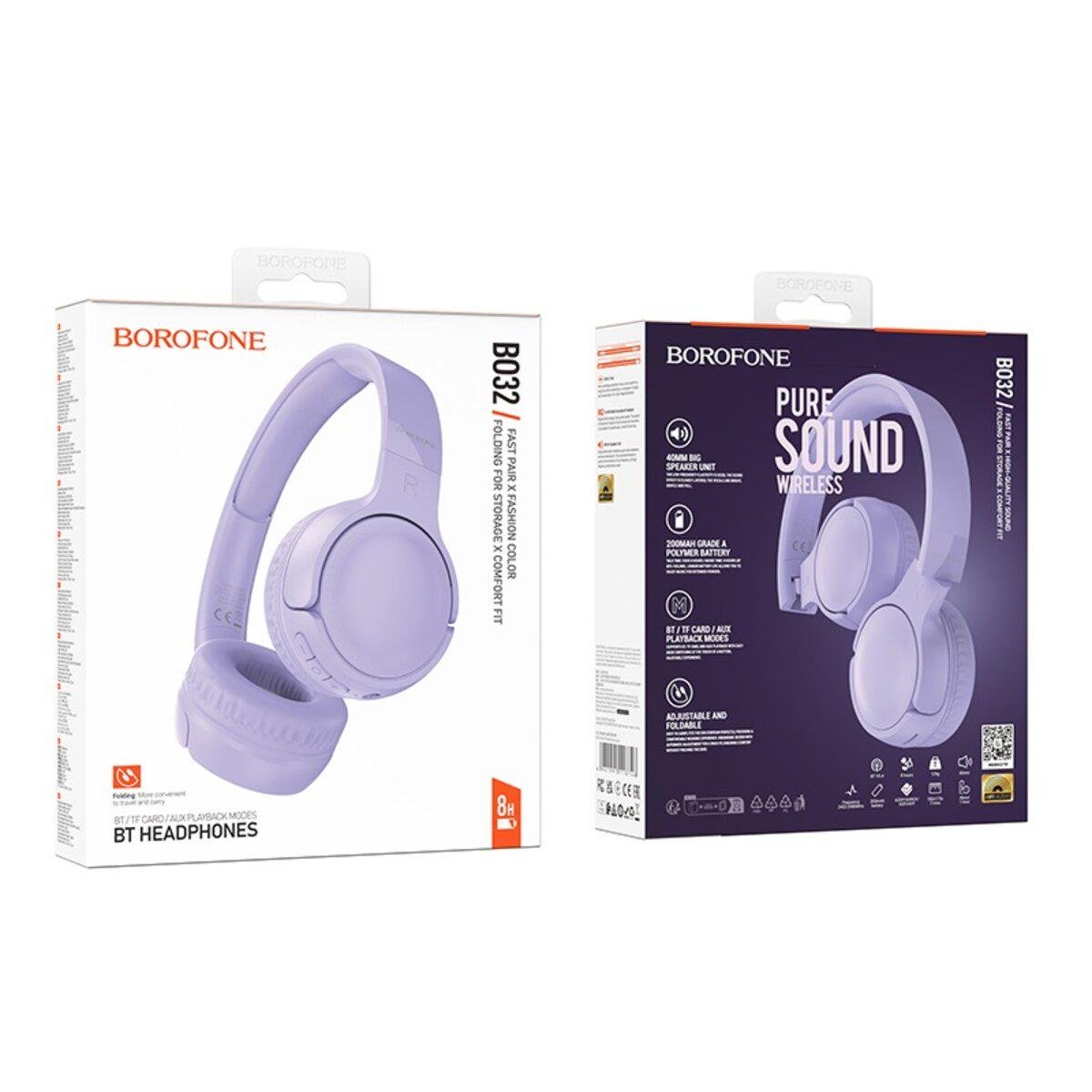 Навушники бездротові Borofone BO32 Show BT5.4 Headphones 200 mAh Purple (6941991118746) - фото 3 Навушники бездротові Borofone BO32 Show BT5.4 Headphones 200 mAh Purple (6941991118746) - фото 3
