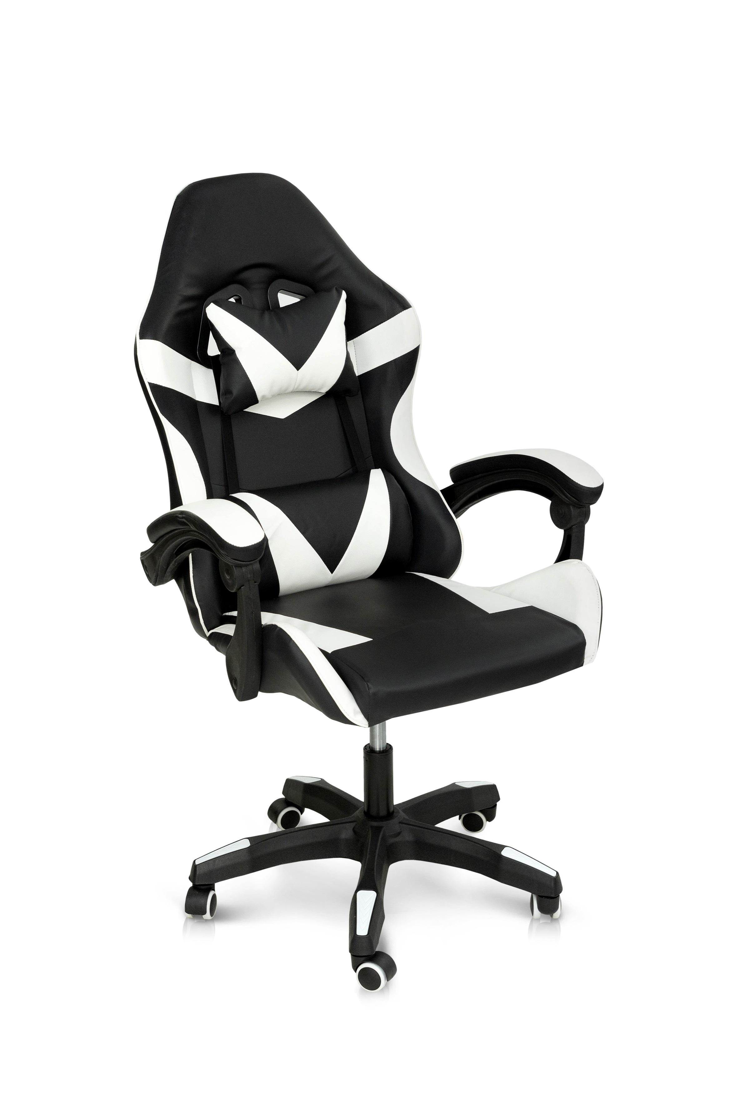 Крісло геймерське Мікс Меблі Слім механізм газліфт Чорний/Білий (А0055668) - фото 1