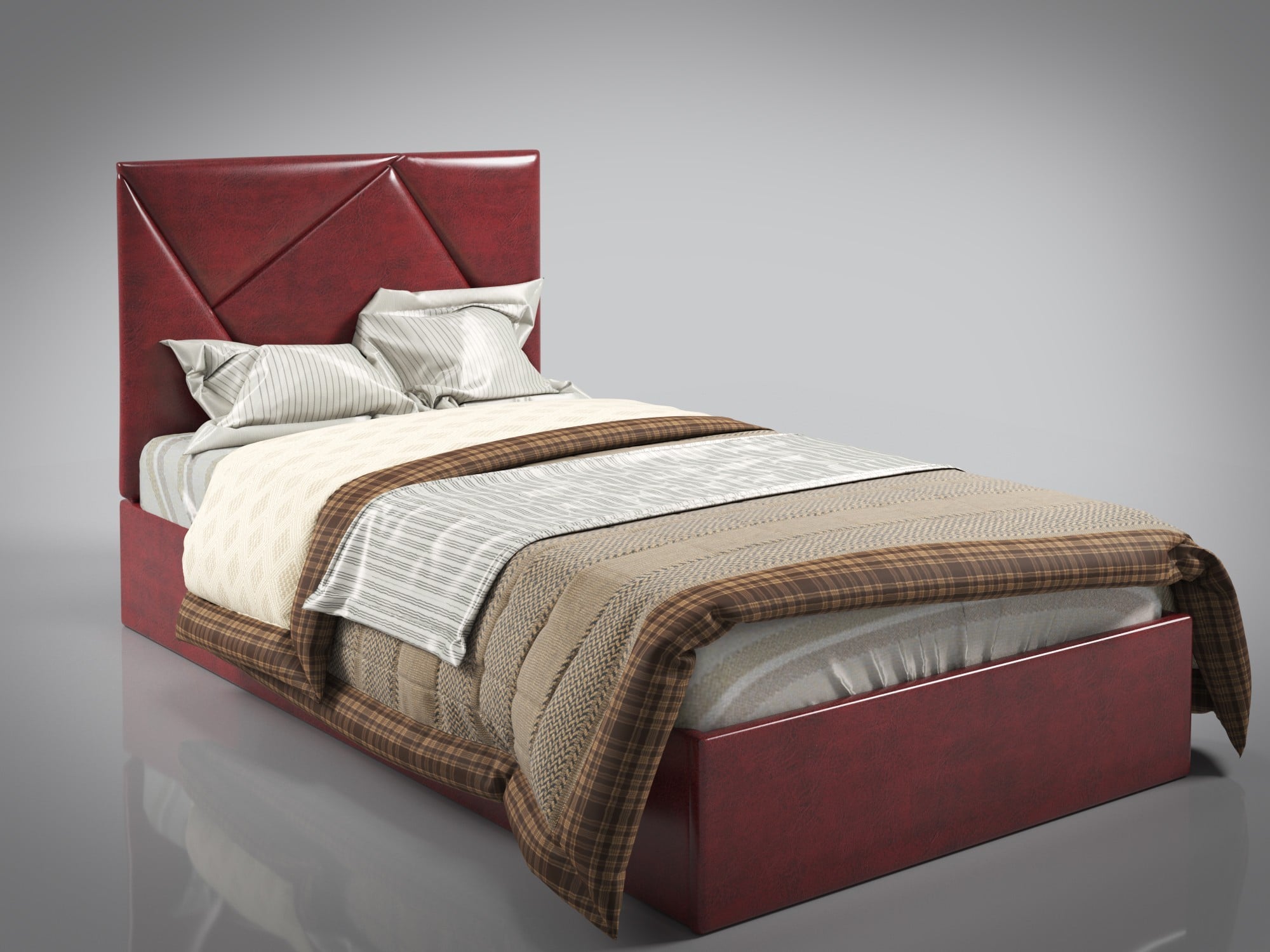 Кровать BNB BaileysDesign с подъемным механизмом каркас металл 90x200 см Бордовый (r2_sent_156)