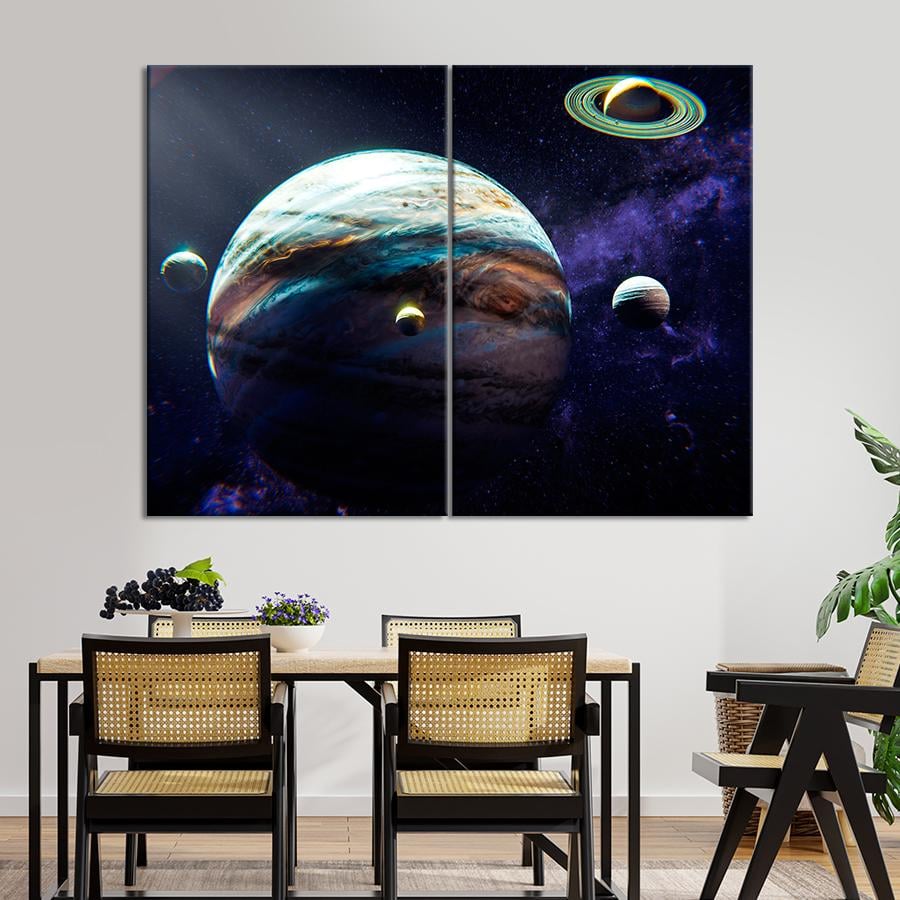 Картина космос Планеты в космосе 111x81 см (A1277-2) Картина космос Планеты в космосе 111x81 см (A1277-2)