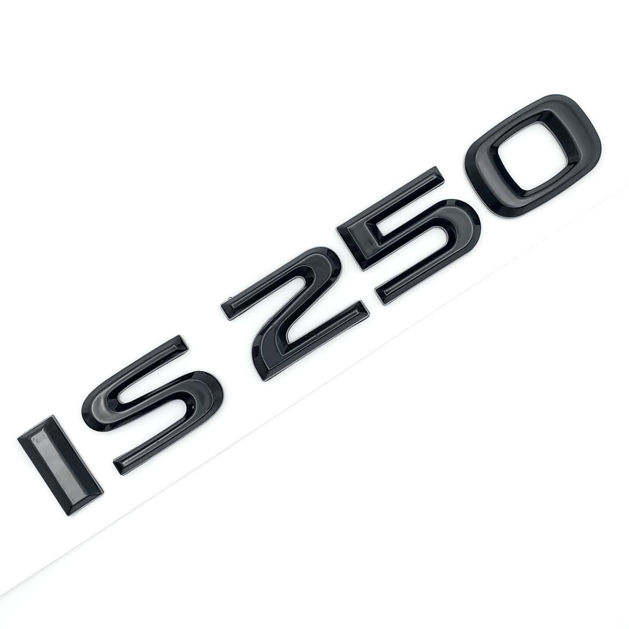 Эмблема надпись IS250 Lexus ABS 15х2 см Черный глянцевый (2702861187)